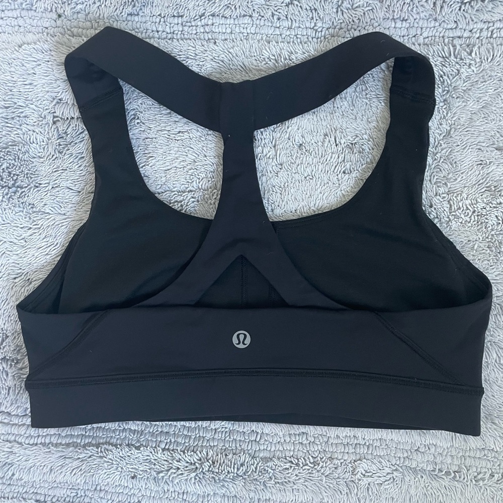 Black Lululemon Sports bra size 6